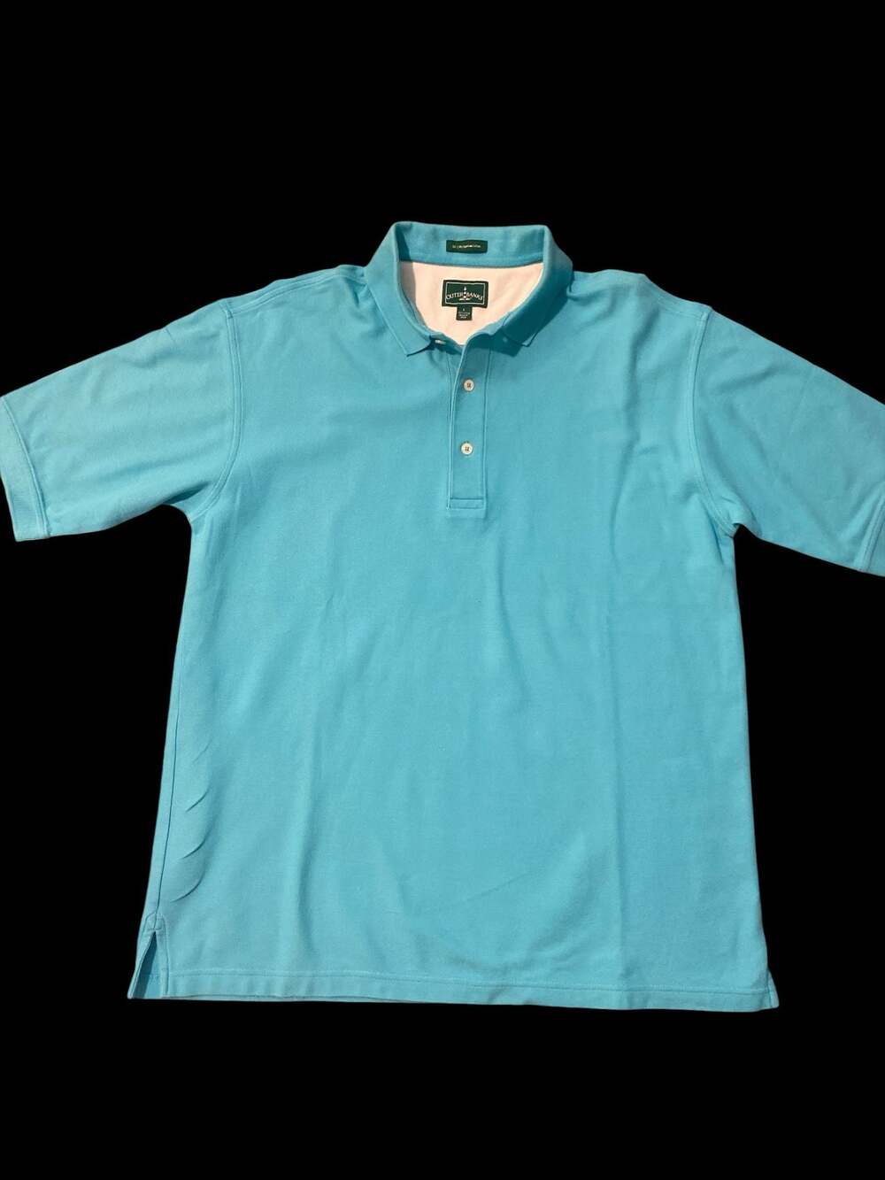 Outer Banks Men's 100% Pima Cotton Short Sleeve Polo Shirt Light Blue Size L